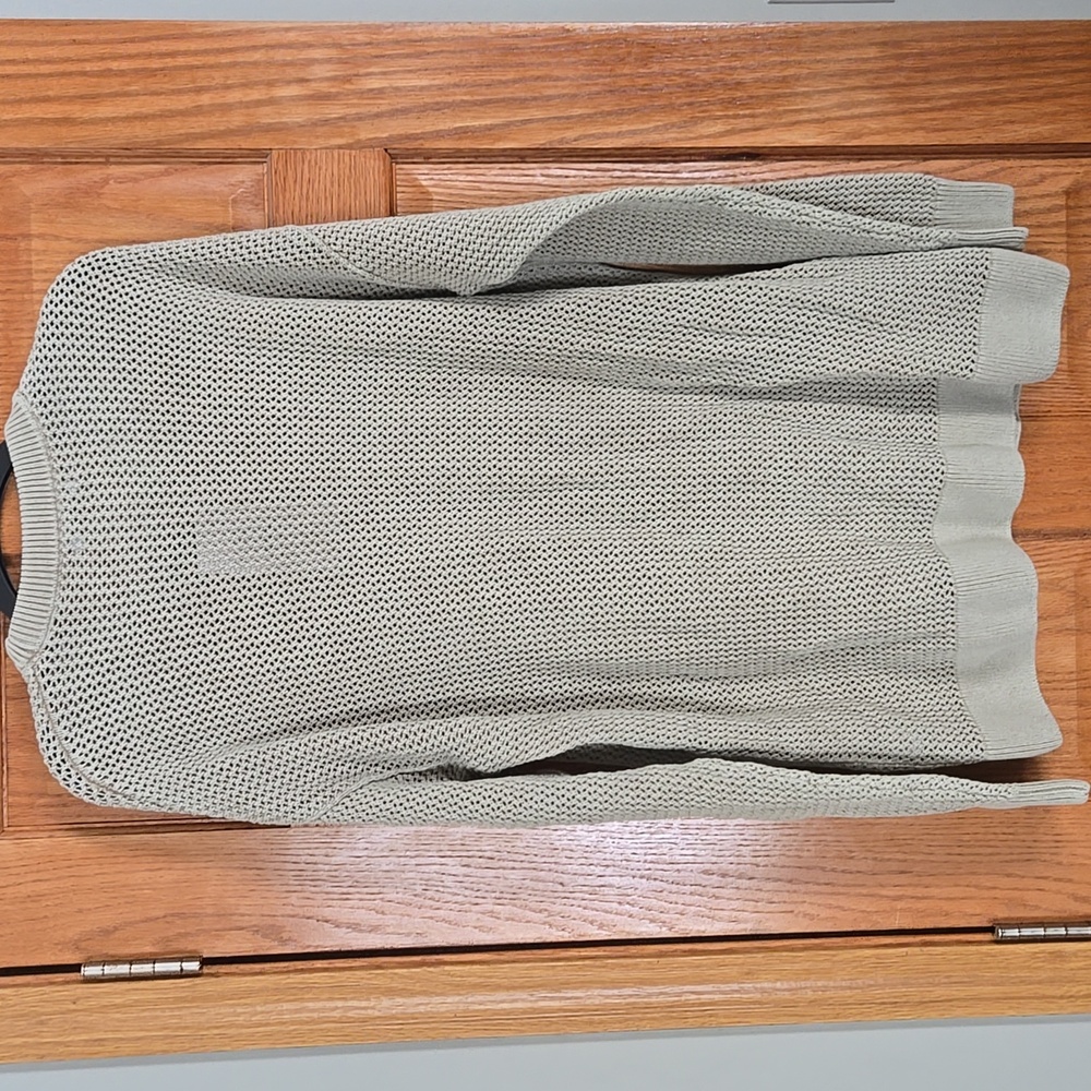 ZARA MENS COTTON WEAVE TEXTURED SWEATER SIZE XL TAUPE SAND - Picture 2 of 10